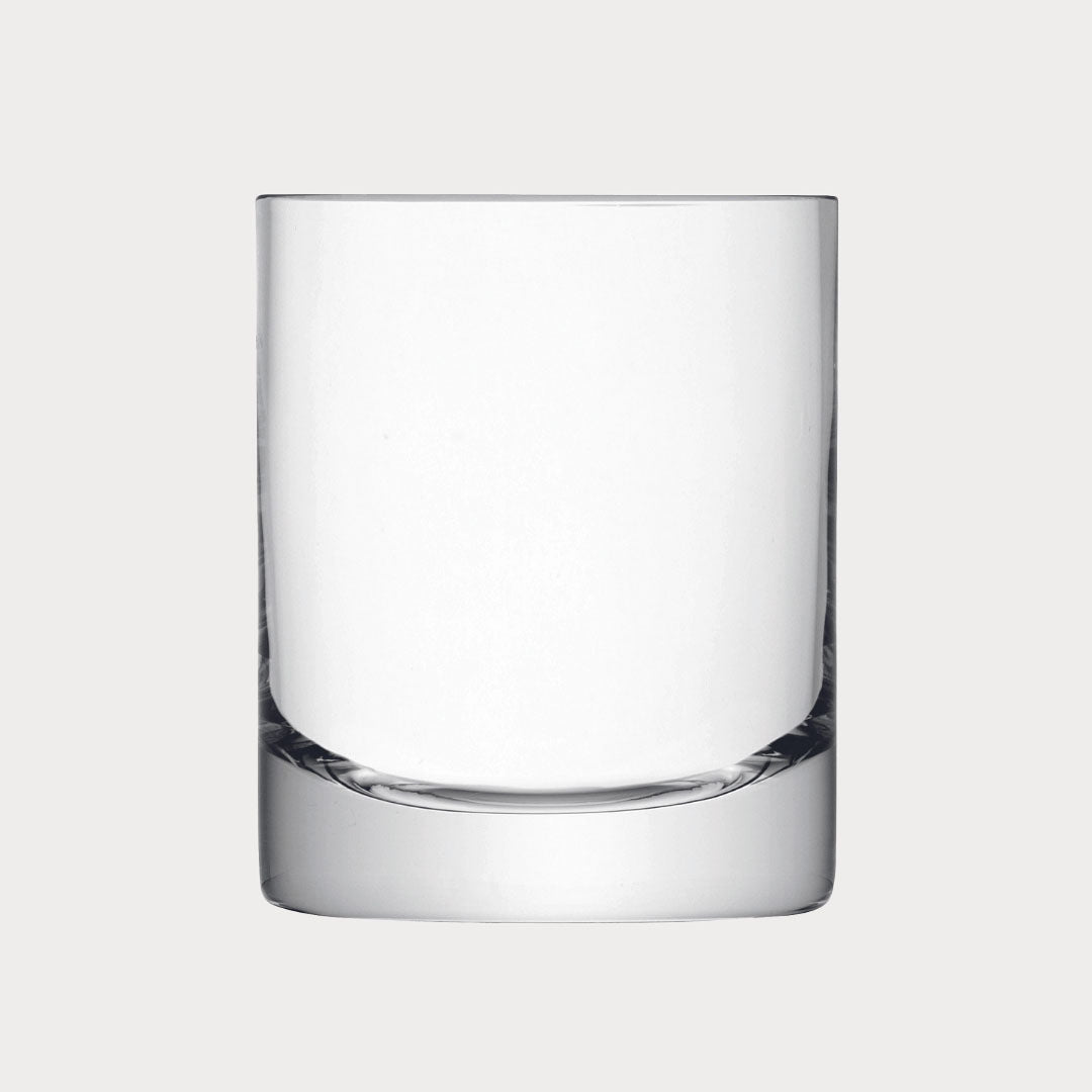 Side view of Whiskey glass showcasing its shape.