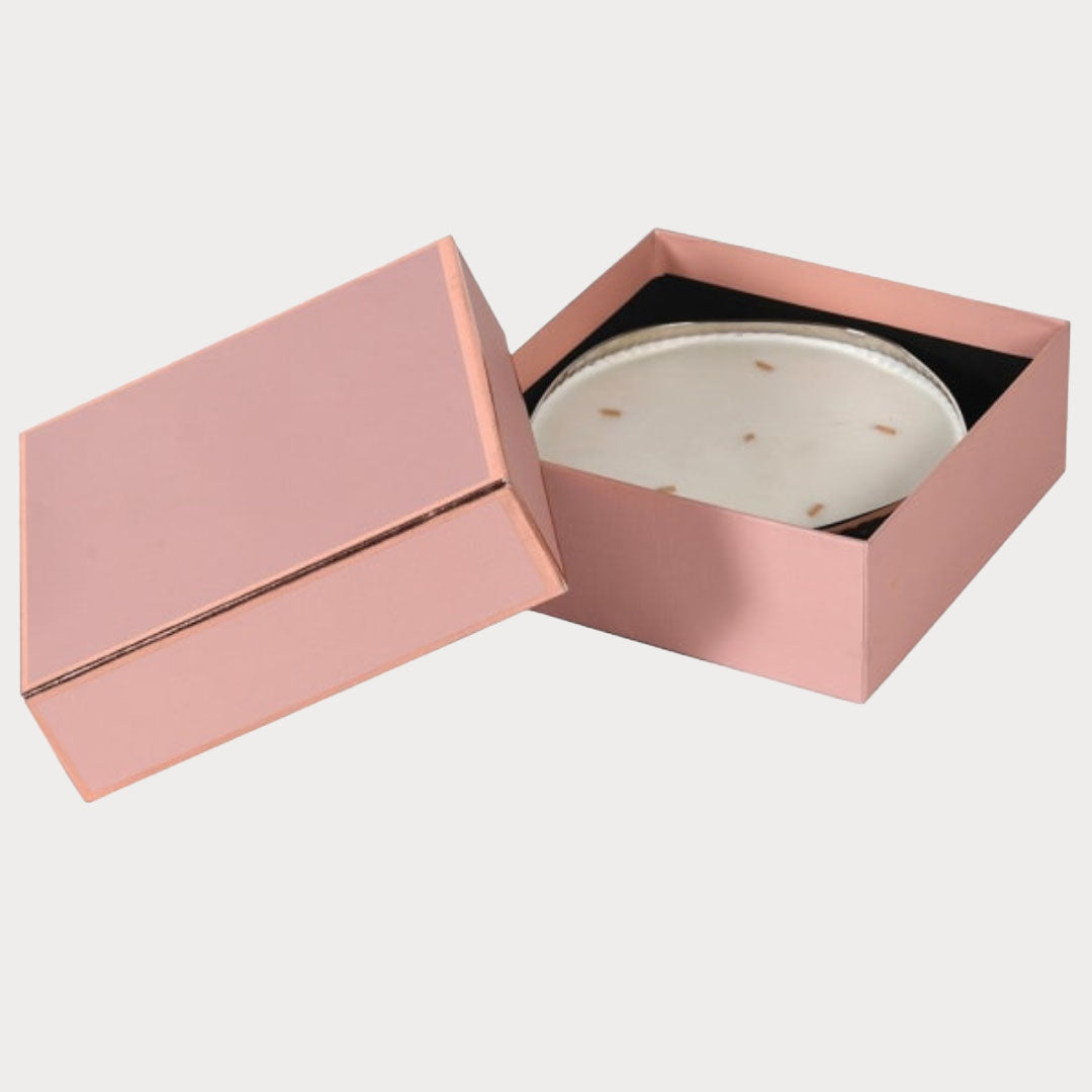 Tuberose Scented Candle packaged in an elegant gift box, perfect for special occasions.