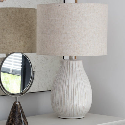 Textured Table Lamp with Shade