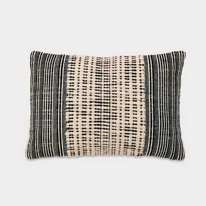 Recycled Black & Neutral Cushion