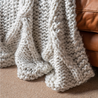 Knitted Diamond Throw