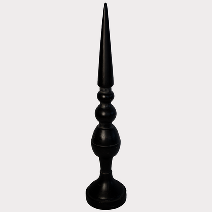 Sleek Black Finial Ornament