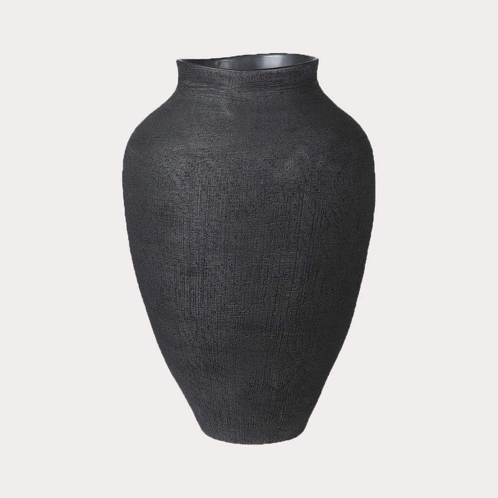 Black Textured Vase