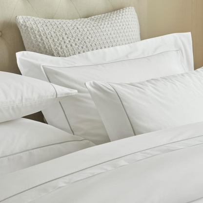 Pure Cotton Bedding in White/ Silver