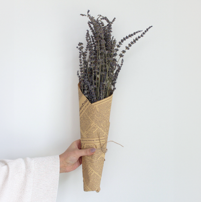 Paper Wrapped Lavender Bunch