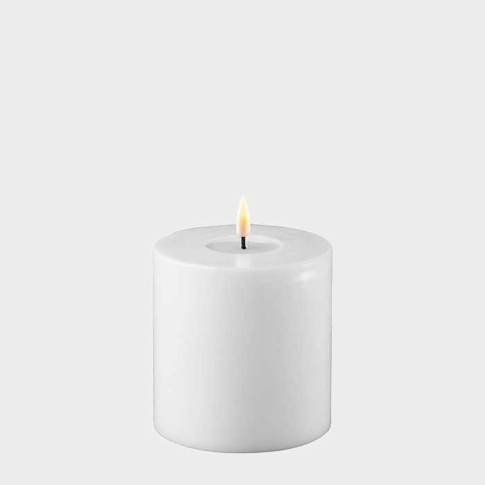 Wide White Indoor LED Candle