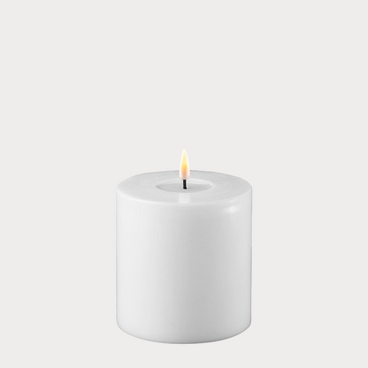 Wide White Indoor LED Candle