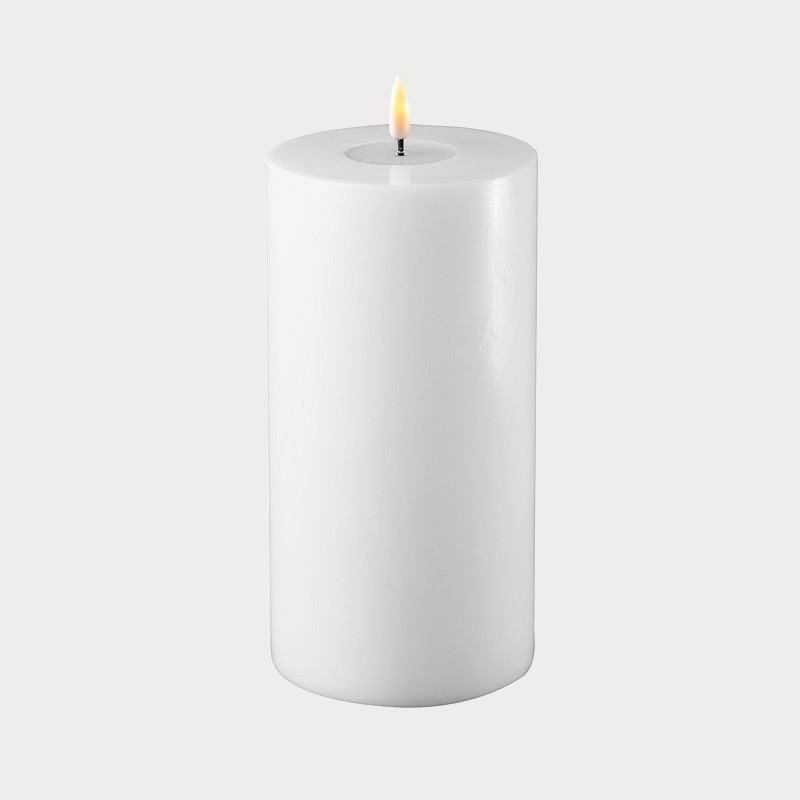 Wide White Indoor LED Candle