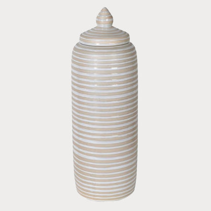 Ribbed Jar with Lid