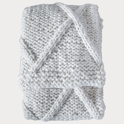 Knitted Diamond Throw